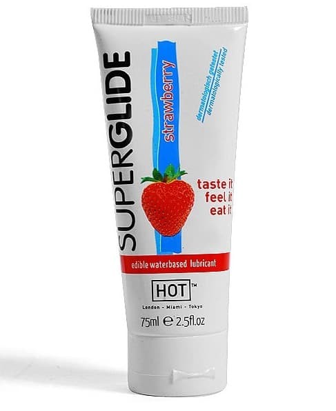 Съедобный клубничный лубрикант SUPERGLIDE (75 ML) Съедобный клубничный лубрикант SUPERGLIDE (75 ML)