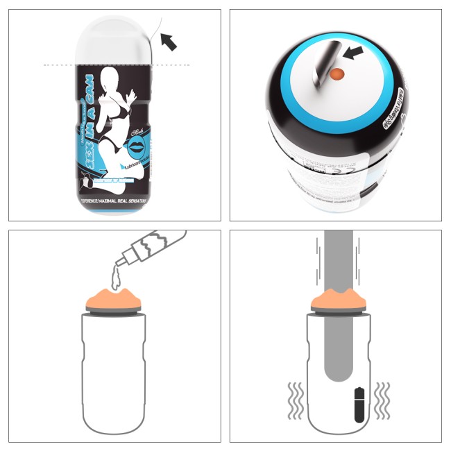 Мастурбатор-ротик в тубе«Mouth Stamina Vibro» с вибрацией 