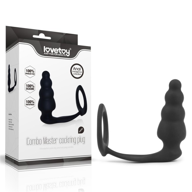 Анальная втулка с эрекционным кольцом«Combo Master Cockring Plug» от «Lovetoy» 