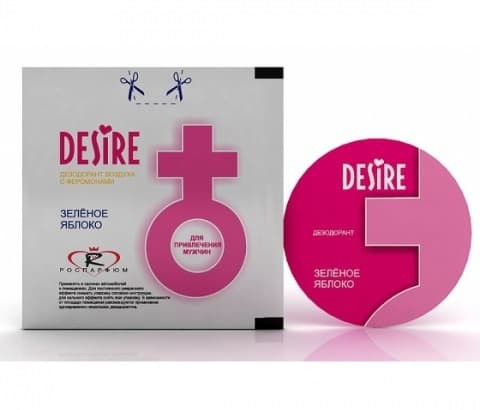Дезодорант воздуха Desire Pheromone с феромонами, для женщин, для автомобиля и помещений, Зелёное яблоко Дезодорант воздуха Desire Pheromone с феромонами, для женщин, для автомобиля и помещений, Зелёное яблоко