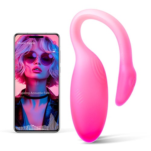 Розовое виброяйцо с интеллектуальным управлением «Flamingo Max» от «MAGIC MOTION»