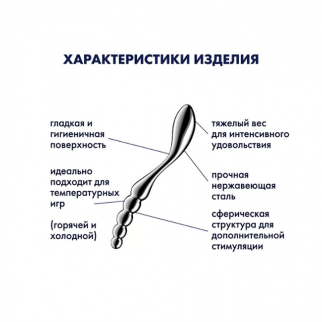 Металлический фаллоимитатор «Star Force 1» от «Satisfyer» Металлический фаллоимитатор «Star Force 1» от «Satisfyer»
